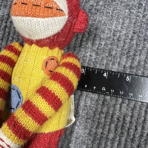 SEASONS Of Cannon Falls 12” SOCK MONKEY Red Yellow Magnetic Hands Feet Doll Toy - Picture 16 of 16
